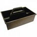 Jones Stephens T60100 High Impact Plasitc Utility Tote Tray, 10 inch L x 15 inch W x 5 inch D, Black