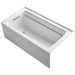Kohler K-1123-LA Archer™ Left Drain Placement Acrylic Rectangular Soaking Tub, 60 inch x 32 inch x 19 inch, White