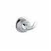 Kohler® Forte® K-11375 Sculpted, Double Brass Robe Hook, 2-1/2 inch x 2-11/16 inch x 2-27/64 inch, Polished Chrome