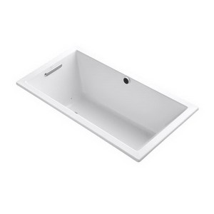 Kohler Underscore™ K-1168-G-0 122-Jetted Acrylic Rectangular Air Tub, 32 inch x 60 inch, White