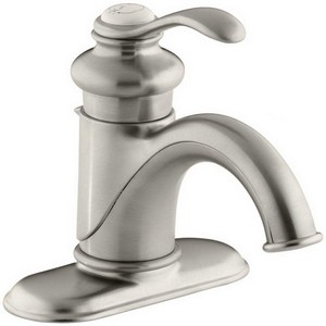 Kohler Fairfax® K-12181-BN Single Hole 1-Handle Lever Monoblock Bathroom Faucet, 1.5 gpm, Vibrant Brushed Nickel