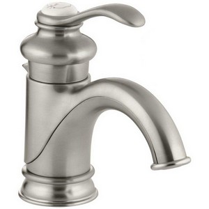 Kohler Fairfax® K-12182-BN Single Hole 1-Handle Lever Monoblock Bathroom Faucet, 1.5 gpm, Vibrant Brushed Nickel