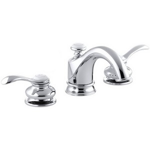 Kohler Fairfax® K-12265-4-CP 2-Handle 8 to 16 inch Widespread Lavatory Faucet, 1.5 gpm, Polished Chrome