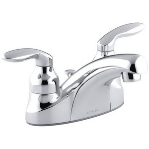 Kohler Coralais® K-15241-4-CP 2 Lever Handle Centerset Lavatory Faucet With Pop-Up, 1.5 gpm, Polished Chrome