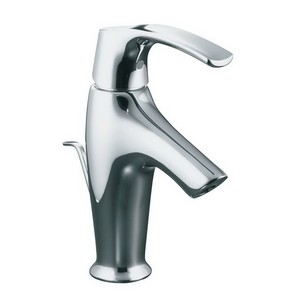 Kohler Symbol™ K-19480-4-CP Single Hole 1-Handle Lever Monoblock Bathroom Faucet, 2.2 gpm, Polished Chrome