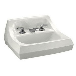 Kohler Kingston™ K-2007-0 1-Hole Vitreous China Wall Mount Lavatory Sink, 21-1/4 inch x 18-1/8 inch, White