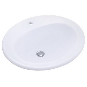 Kohler Pennington® K-2196-1 1-Basin Vitreous China Self-Rimming Countertop Lavatory, 20-1/4 inch x 17-1/2 inch, White