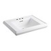 Kohler K-2259-8 Memoirs® Classic 8 inch Center Faucet Fireclay Rectangle Pedestal Sink Basin, 27 inch L x 22 inch W, White