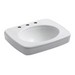 Kohler K-2340-8 Bancroft® 8 inch Center Faucet Vitreous China Oval Pedestal Sink Basin, 24 inch L x 21 inch W, White