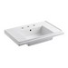 Kohler K-2758-8 Tresham® 8 inch Center Faucet Fireclay Rectangle Pedestal Sink Basin, 30 inch L x 19-1/2 inch W, White