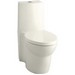 Kohler Saile&reg; K-3564 Dual Flush System Top Trip Lever Vitreous China One-Piece Toilet With Seat, 1.6 gpf/0.8 gpf, Biscuit