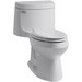 Kohler Cimarron&reg; K-3828 AquaPiston&reg; Flush System Left Trip Lever Vitreous China One-Piece Toilet, 1.28 gpf, Biscuit