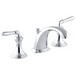 Kohler Devonshire® K-394-4-CP 2-Handle 8 to 16 inch Widespread Lavatory Faucet, 2.2 gpm, Polished Chrome