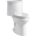 Kohler Adair&trade; K-3946 AquaPiston&reg; Flush System Left Trip Lever Vitreous China One-Piece Toilet, 1.28 gpf, Biscuit