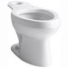 Kohler K-4303 Wellworth® 12 inch Rough-In Vitreous China Elongated Front Toilet Bowl with Pressure Lite® Flushing Technology, White