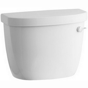 Kohler K-4418-RA Cimarron® AquaPiston® Flush System Right Trip Lever Vitreous China Toilet Tank, 1.6 gpf, White