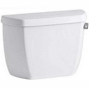 Kohler K-4436-RA Wellworth® Class Five® Flush System Right Trip Lever Vitreous China Toilet Tank, 1.28 gpf, White