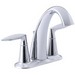Kohler Alteo® K-45100-4-CP 2 Lever Handle Centerset Lavatory Faucet With Pop-Up Drain and Tailpiece, 1.5 gpm, at 60 psi Polished Chrome