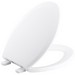 Kohler K-4652 Lustra™ Q2™ Advantage™ Solid Polypropylene Closed-Front Elongated Toilet Seat, 17-3/16 inch L x 14-3/16 inch W x 1 inch D, White