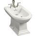 Kohler Memoirs&reg; K-4886 4-Hole Floormount Vitreous China Vertical Spray Bidet, 1-3/4 inch, White