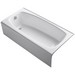 Kohler K-515 Dynametric® Left Drain Placement Cast Iron Soaking Tub, 66 inch x 32 inch x 16-1/4 inch, White