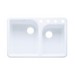 Kohler Executive Chef™ K-5932-4-0 2-Basin Cast iron Drop-in Kitchen Sink, 33 inch x 22 inch, White