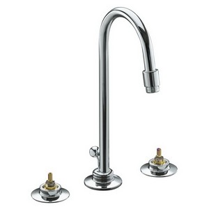 Kohler Triton® K-7435-K-CP 2-Handle 8 to 16 inch Widespread Lavatory Faucet, 2.2 gpm, Polished Chrome
