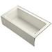 Kohler Bellwether&reg; K-876 Cast Iron Alcove Bath with Integral Apron, 60 inch x 32 inch x 14-7/8 inch, Biscuit