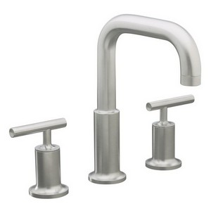 Kohler Purist® K-T14428-4-BN 2-Handle Tub or Deck-Mount High-Flow Faucet Trim, Vibrant Brushed Nickel
