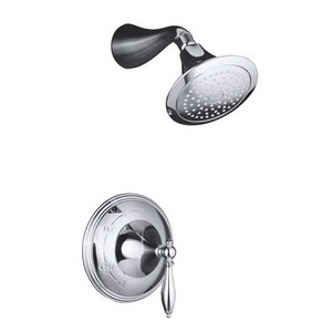 Kohler Finial® Traditional, Rite-Temp® K-T313-4M-CP Rite-Temp™ 1-Handle Shower Trim, Polished Chrome