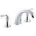 Kohler Devonshire® K-T398-4-CP 2-Handle Tub or Deck-Mount High-Arch Tub Faucet Trim, Polished Chrome