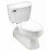 Mansfield 149-123 Quantum&trade; Vitreous China Two-Piece Pressure Assisted Elongated Floor-Mount Toilet With Rear Outlet, 1.6 gpf, White; 1 Each