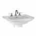Mansfield 328-4WH Barrett&trade; 4 inch Center Faucet Vitreous China Rectangular Pedestal Sink Basin, 24-3/8 inch L x 19-1/8 inch W, White