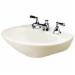 Mansfield 328-8BI Barrett&trade; 8 inch Center Faucet Vitreous China Rectangular Pedestal Sink Basin, 24-3/8 inch L x 19-1/8 inch W, Biscuit