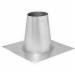 Metal Fab 3CGFT CorrGuard&reg; Stainless Steel Double Wall Tall Cone Direct-Vent Roof Flashing Assembly, 0/12 to 1/12 Pitch Flashing