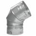 Metal Fab® 45 Deg Adjustable Double Wall Elbow, 4 inch