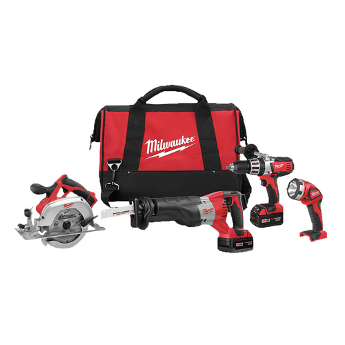 Milwaukee&reg; 2694-24 M18&trade; Cordless Combination Kit, Tools: Circular Saw, Hammer Drill, Reciprocating Saw, 18 VDC, 3 Ah Lithium-Ion
