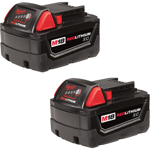 Milwaukee&reg; 48-11-1822 M18&trade; Rechargeable Cordless Battery Pack, 3 Ah Lithium-Ion Battery, 18 VDC, For Use With Milwaukee&reg; M18&trade; Cordless Power Tool