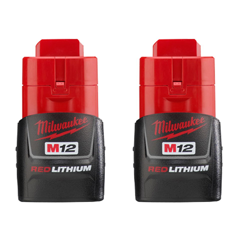 Milwaukee&reg; 48-11-2411 M12&trade; Compact Rechargeable Cordless Battery Pack, 1.5 Ah Lithium-Ion Battery, 12 VDC, For Use With Milwaukee&reg; M12&trade; Cordless Power Tool