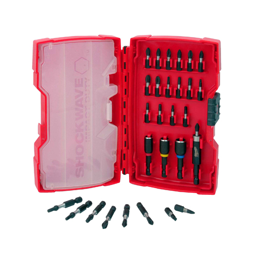 Milwaukee&reg; 48-32-4401 SHOCKWAVE&trade; 29-Piece Impact Driver Bit Set, 1/4 in, Proprietary Steel