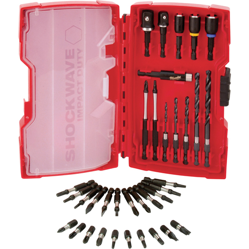 Milwaukee&reg; 48-32-4402 SHOCKWAVE&trade; Drill and Drive Bit Kit, 1/4 in, 1/4 in, Steel