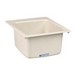 Mustee&reg; DURASTONE&reg; 11 Molded Fiberglass Self-Rimming Countertop Utility Sink, 20 inch x 17 inch x 10 inch, Biscuit