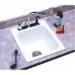 Mustee 11 DURASTONE&reg; Countertop Rectangular Self-Rimming Single Bowl Utility Sink, 20 inchx 17 inch, White