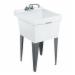 Mustee 18W UTILATUB&reg; DURASTONE&reg; Wall-Mount Rectangular Single Bowl Laundry/Utility Tub, 20 inchx 24 inch, White