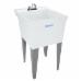 Mustee 19W UTILATUB&reg; Thermoplastic Wall-Mount Rectangular Single Bowl Laundry/Utility Tub, 20 inchx 24 inch, White