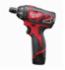 Milwaukee&reg; 2401-22 M12&trade; Compact Lightweight Cordless Screwdriver Kit, 1/4 in Chuck, 12 VDC, 150 in-lb, Lithium-Ion Battery