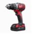 Milwaukee&reg; 2606-22CT M18&trade; Cordless Drill/Driver Kit, 1/2 in Chuck, 18 VDC, 0 to 400/0 to 1800 rpm No-Load, 7-1/4 in OAL, Lithium-Ion Battery