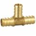 Nabco 150# Brass PEX Tee, 1 inch x 1 inch x 1 inch, PEX Barb x PEX Barb x PEX Barb