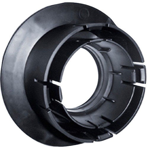 NDS&trade; PVC Universal Locking Outlet For 3 inch/4 inch Drainage Pipe, 2-1/4 inch, Black