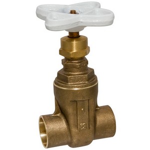 Nibco® S-113-LF Class 125 Lead Free Silicon Bronze Screw-In Bonnet Solid Wedge Gate Valve, 3/4 inch x 3/4 inch, Solder x Solder